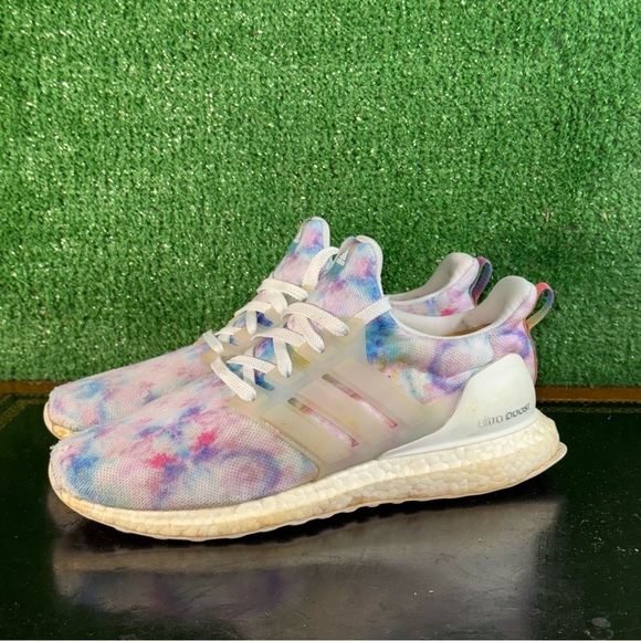 Adidas UltraBoost 4.0 DNA White Tie-Dye GZ7098 Women's Size 9 - Picture 3 of 7